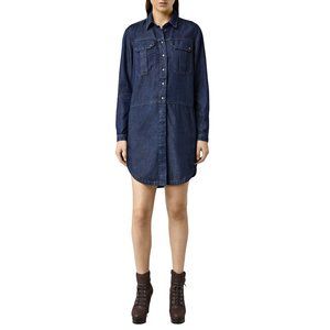 AllSaints Louise Military Denim Dress